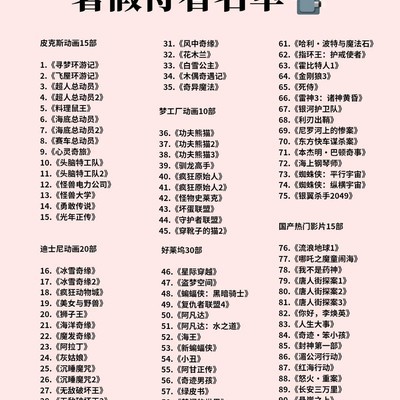 暑假必看电影清单