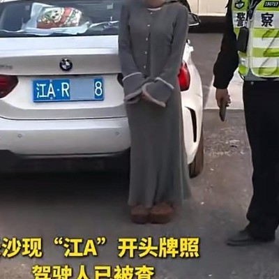 女子开江A牌照车被罚引热议