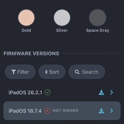 iPad 8能降级iOS 18.7.4吗