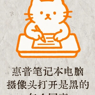 惠普笔记本摄像头黑屏排查
