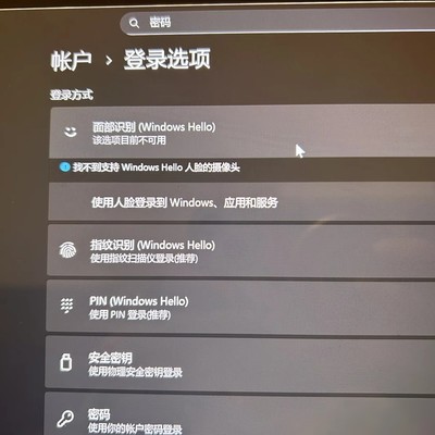 MateBook 14面部识别设置问题