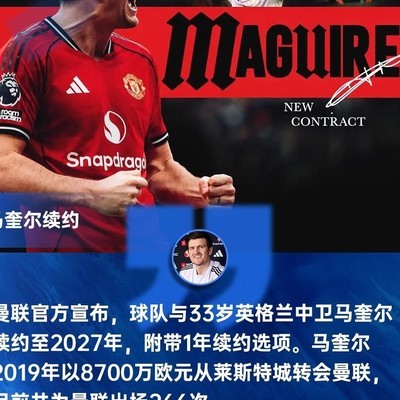 曼联与马奎尔续约至2027年