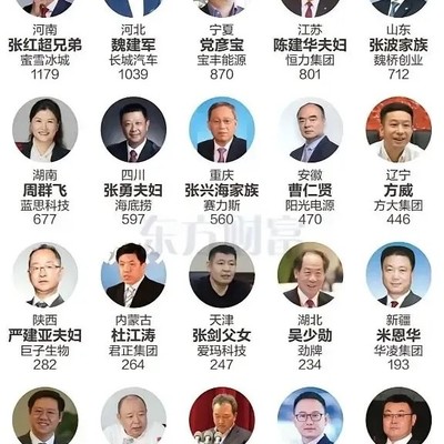 各地首富排名与社会生活