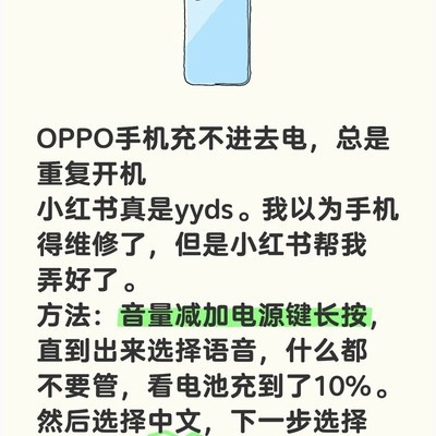 OPPO手机无法充电重启方法
