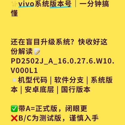 vivo OriginOS版本号解析