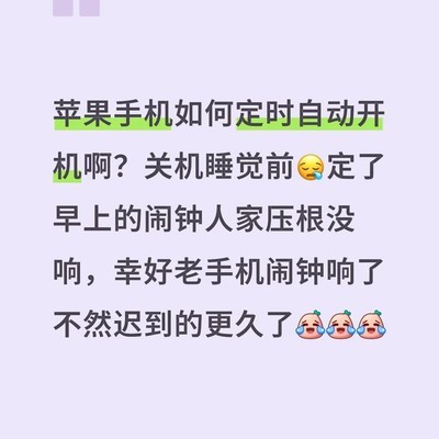 苹果手机定时自动开机