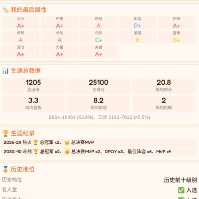 篮球荣誉打法总结