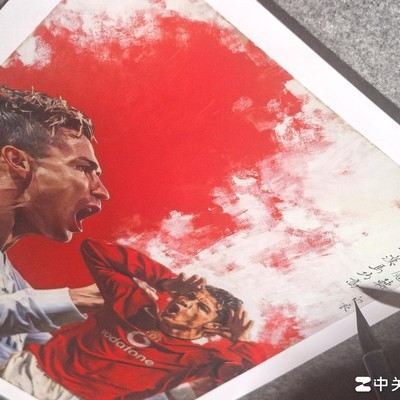 足球数字油画，致敬C罗