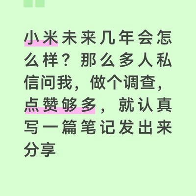 小米未来三至四年展望