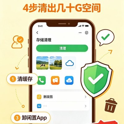 四步清理手机内存