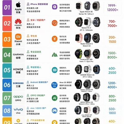 智能手表十大品牌选购指南