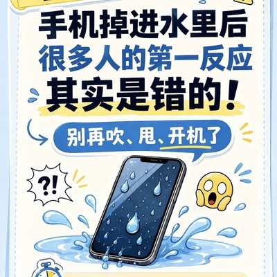 手机进水急救误区揭秘