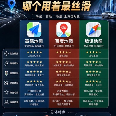三大导航软件深度对比