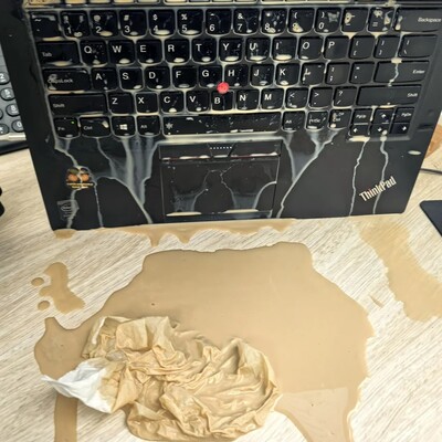 咖啡泼键盘后维修记