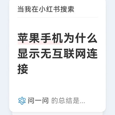 苹果手机无网但8.8.8.8可用