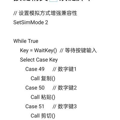 数字键改常用组合键脚本