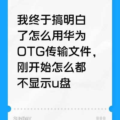 华为OTG不识别U盘重启解决