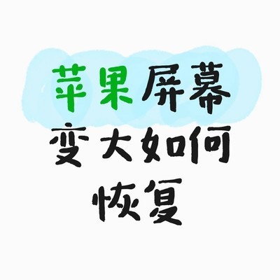 苹果屏幕放大恢复方法