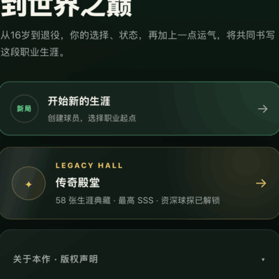 足球生涯模拟游戏分享