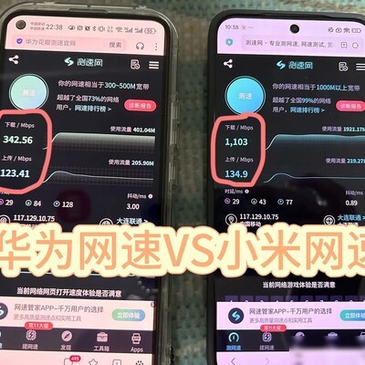 小米14与华为nova7宽带网速对比