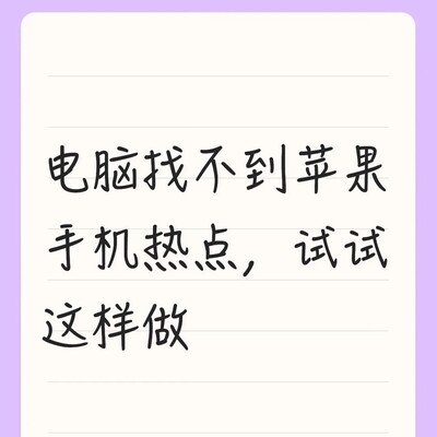 电脑连苹果热点方法