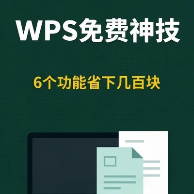 WPS六大免费办公神器