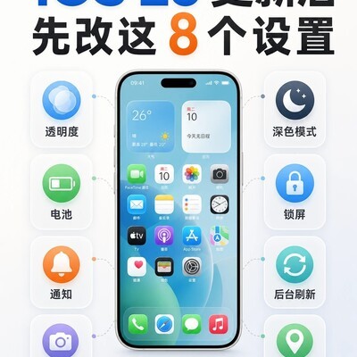 iOS26更新后必调的8个设置