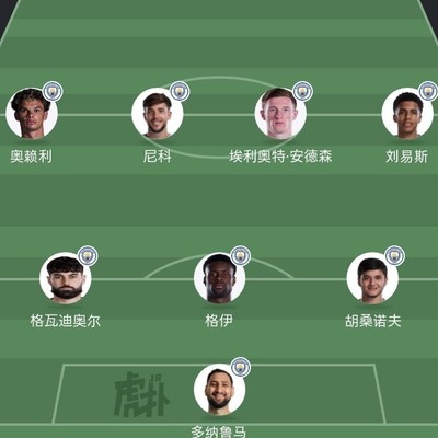 曼城伤病影响，343战术调整