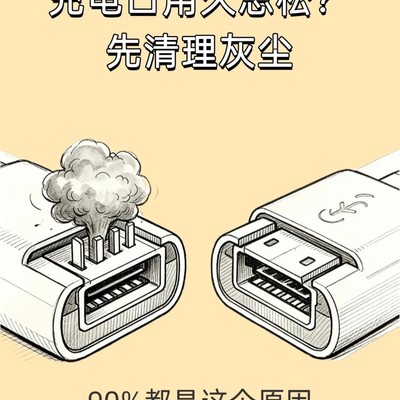 充电口积灰致接触不良