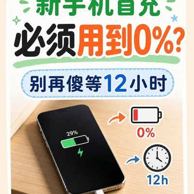 新手机首次充电无需用完再充