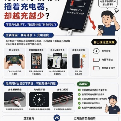 边充边用导致电量下降