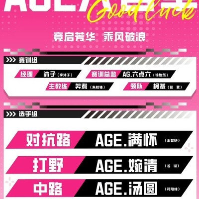 AG女队官宣大名单