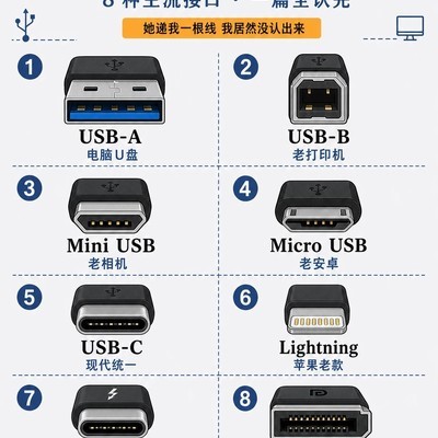 USB线规格差异揭秘