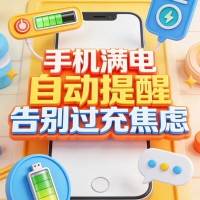 手机满电自动提醒设置