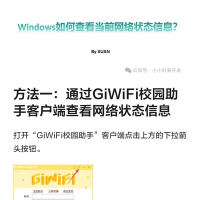 Windows查看网络状态四法