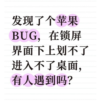 苹果锁屏上滑无法进入桌面