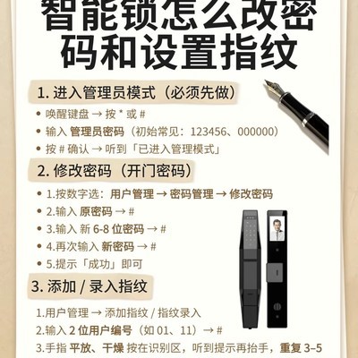 智能锁改密码优先指南
