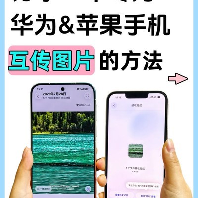 华为苹果跨机传实况图