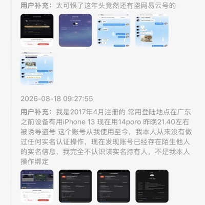 网易云账号借出致实名被盗