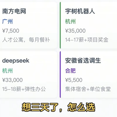 选择哪个offer最值得？