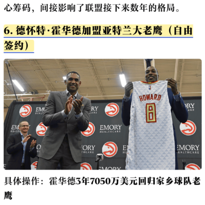2016年篮球休赛期重磅交易与签约