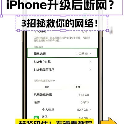 iPhone升级断网急救指南