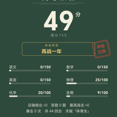 高三模拟器高考低分引热议