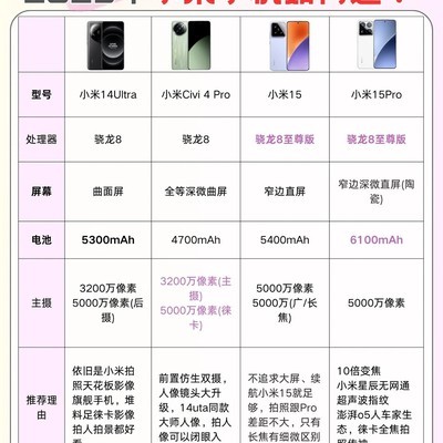 2025小米旗舰手机选购指南