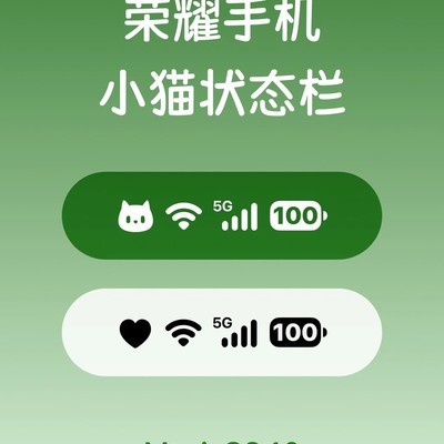 荣耀手机小猫状态栏设置