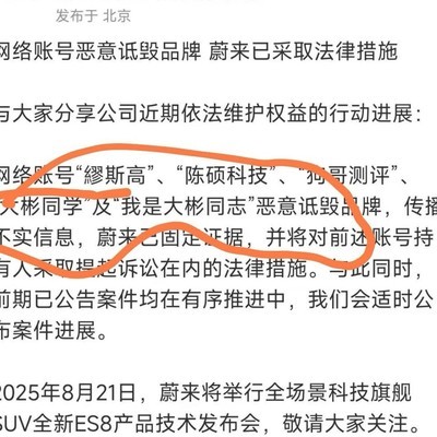 大彬同学与蔚来官司风波