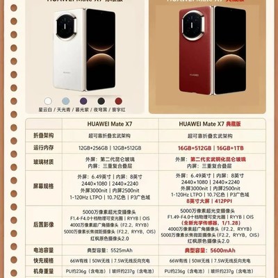 华为Mate X7 618直降千元