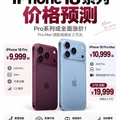 iPhone 18系列价格预测