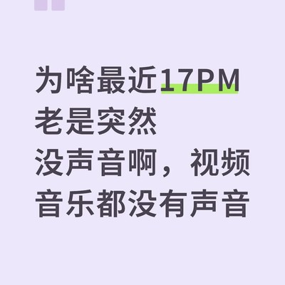 17PM突发无声问题