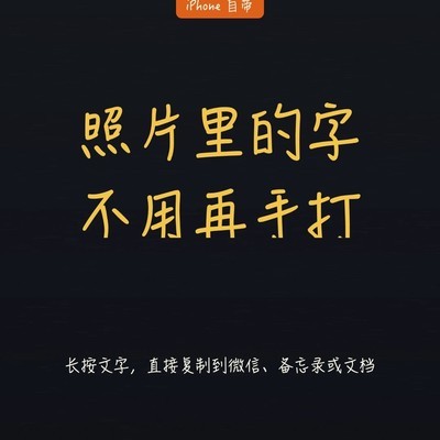 iPhone实况文本快速复制